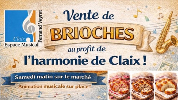 Vente de brioches au profit de l&rsquo;Harmonie de Claix